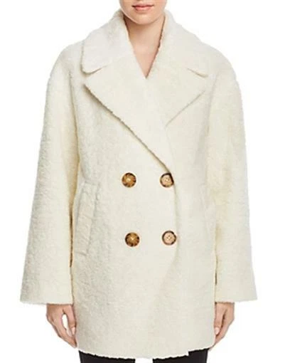 Abrigo de peluche Kate Spade 251460 para mujer en crema francesa talla mediana Foto 2 de 2