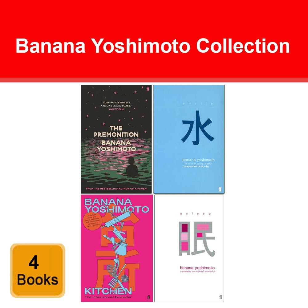 Banana Yoshimoto collection 4 Books Set Amrita, Kitchen, Asleep, The Premonition