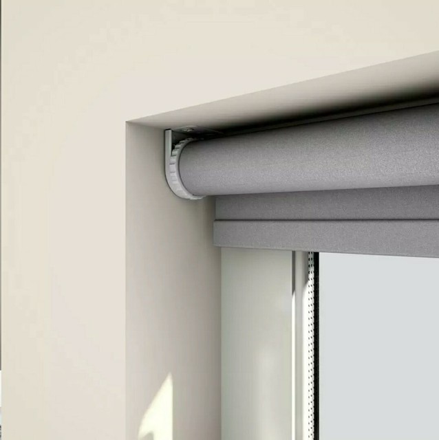 Spring Window Fashions 57” X 72” Valance roller shade. Missing pieces