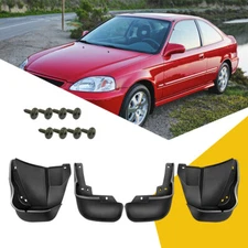 For Civic Honda Sedan Coupe 4 Door 96-00 Splash Guards Front & Rear Mud Flaps