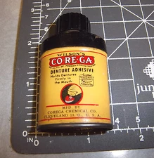 vintage Wilsons Co-Re-Ga denture adhesive professional sample tin Corega Chem.