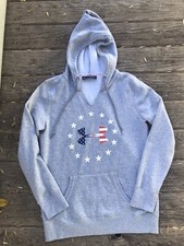 Under Armour Hoodie Women s Small Gray Freedom American Flag Cold Gear Pullover