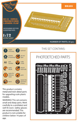 Clear Prop Models 1/72 Ki-51 SONIA LANDING FLAPS Photo Etch Set