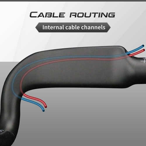 road carbon drop handlebar 31.8 inner routing racing bike bent bar USA stock - Picture 8 of 23