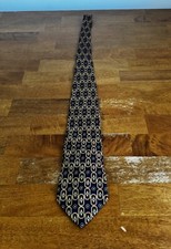 Tommy Hilfiger vintage tie Italian silk made USA Ornate Blue Red Gold