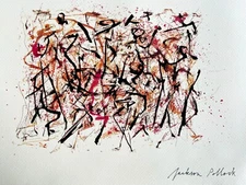 Jackson Pollock Lithograph Guggenheim Museum COA Original Signed Op Numbered