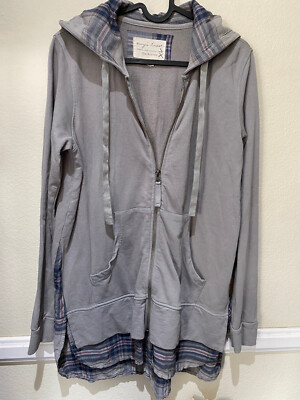 Evy's Tree The Bryony GRAY Hooded Zip Up Cotton Jacket - Women's Size S