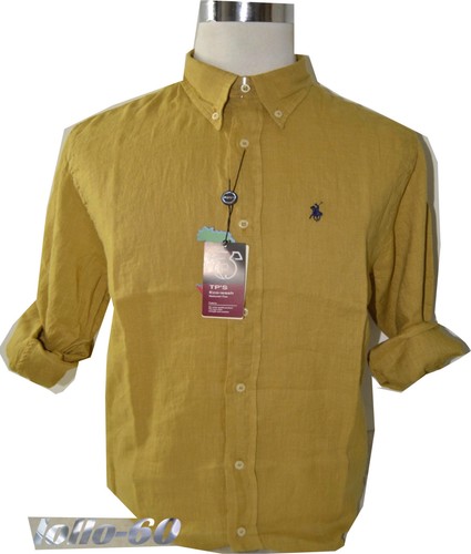 CAMICIA UOMO Taglie forti puro lino 2XL 3XL 4XL 5XL 6XL ocre MADE IN ITALY  | eBay