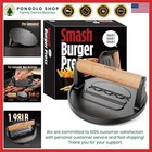 Cast Iron Burger Press Heavy-Duty 6.6 inch Flat Smasher for Grilling Meat Bacon