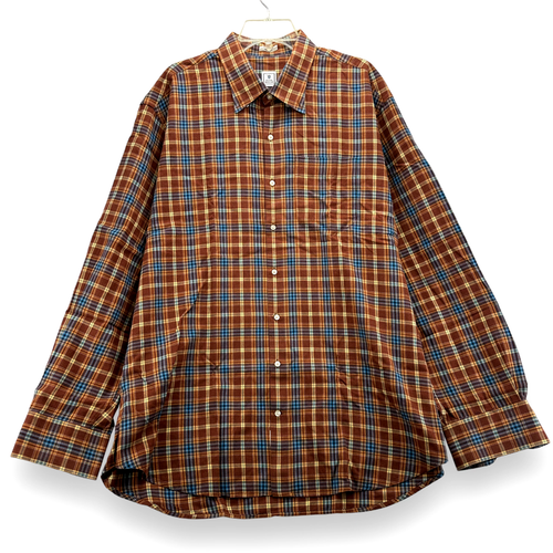 Camisa Peter Millar Para Hombres Manga Larga Botón Frontal Talla XL Extra Grande Marrón - Imagen 1 de 6