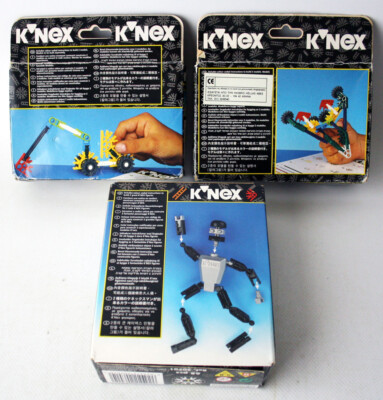 3X RARE VINTAGE 1996 KNEX ROBOT FIGURE SPACE SHIP 20701 20206