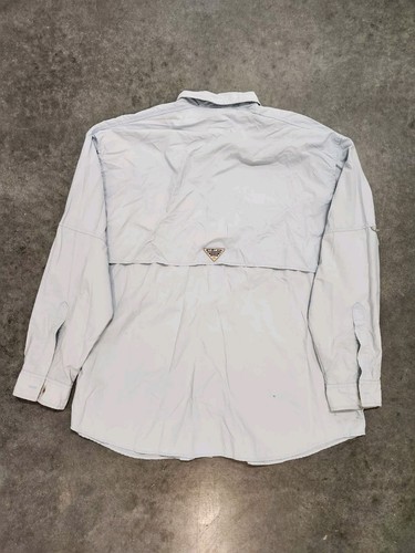 Columbia Size XL Men's Gray Pfg Bahama II Long Sleeve Shirt - Picture 4 of 4