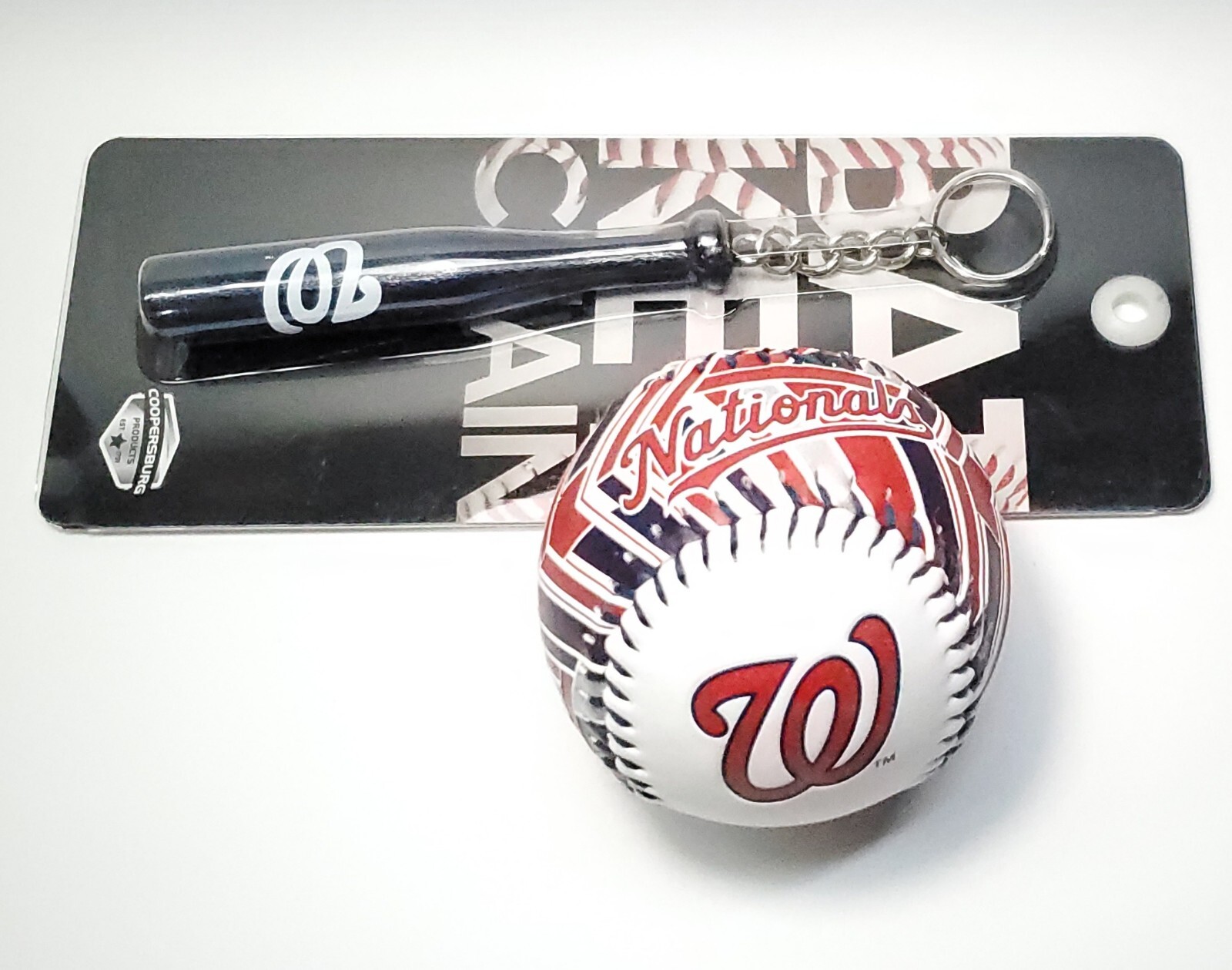 Rawlings Washington Nationals Ball Coopers Mini Bat Keychain Ballpark