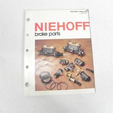 1990S CE NIEHOFF BRAKE PADS PARTS AND ACCESSORIES CATALOG REFERENCE REPAIR GUIDE