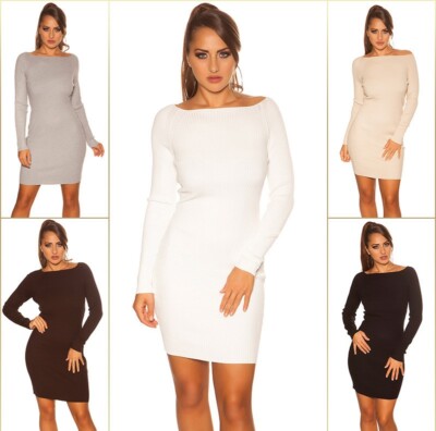 Koucla Knitted Dress Rib Mini Dress Milax-Fashion