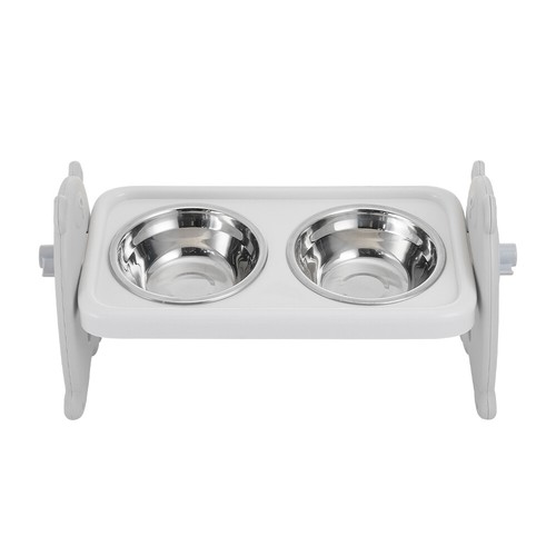 Raised Dog Bowls with 1/2 Stainless Steel Bowls Elevated Pet Dog Non Spill Bowls - Picture 75 of 93