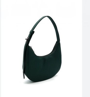 LIKE DREAMS Zarina Luna half moon vegan leather shoulder bag - Forest green