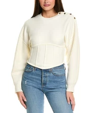 Maje Corset Hem Sweater Women's