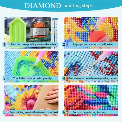 Diamond Art Painting Kits for Adults, White Eagle 5D Diamond Painting Dots Art K - Picture 7 of 7
