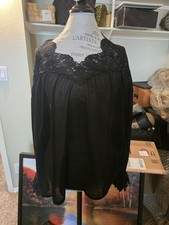 Pretty Black Lace Blouse Size Medium. New without tag.