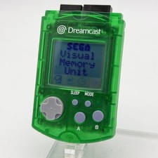 Sega Dreamcast OEM VMU Visual Memory Unit Controller Card Pack Transparent Green
