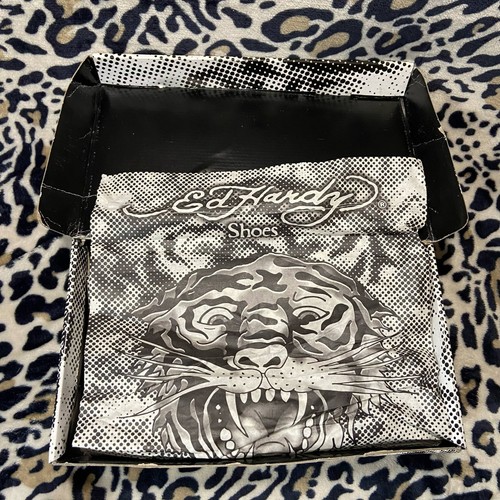 Slip on senza lacci vintage Ed Hardy Y2K teschio nero LR Serrano taglia 13 uomo - Foto 17 di 17