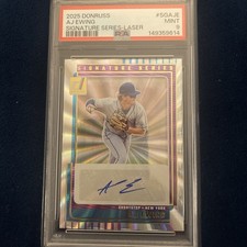 2025 Panini Donruss Signature Series AJ Ewing PSA Mint 9 Pop 1 New York Mets