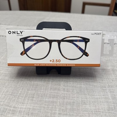 Only  The Poet  Reading Glasses Readers Blue Light Blocking Lens +2.50