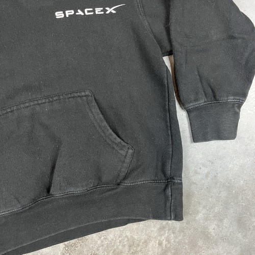 SpaceX Hoodie Youth Small Black Pullover Pockets Preowned - Picture 7 of 20