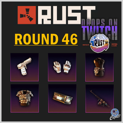 Rust Twitch Drops - Round 46 - ''Trust in Rust'' - ALL 6/6 Items/Skins
