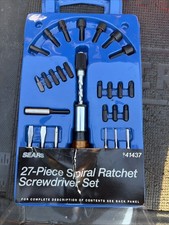 Rare Sears Nos 27pc Spiral Ratchet Screwdrive...