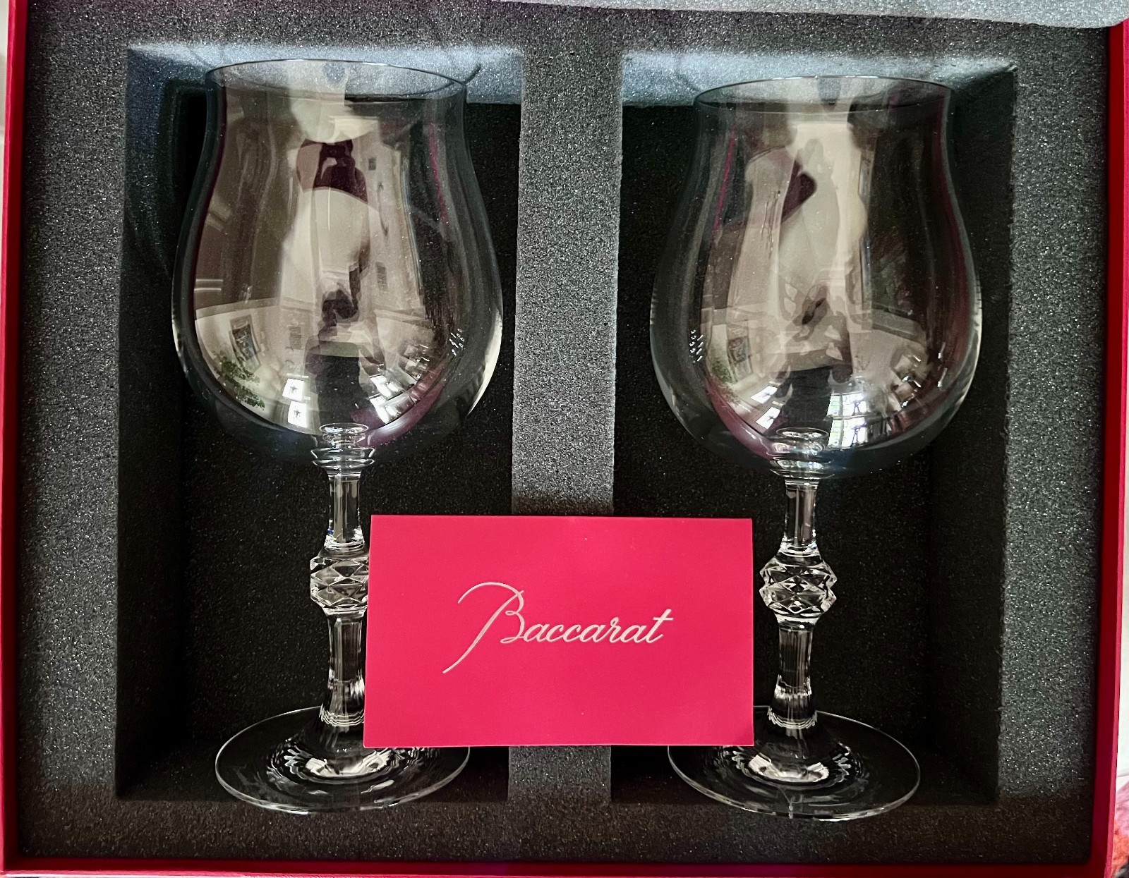 Baccarat Passion Collection Wine Glasses Set of 2 Jean-Charles Boisset signed