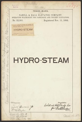 #ad Photo:Cahill Hall Elevator Company Hydro Steam brand Operating Machinery $12.99