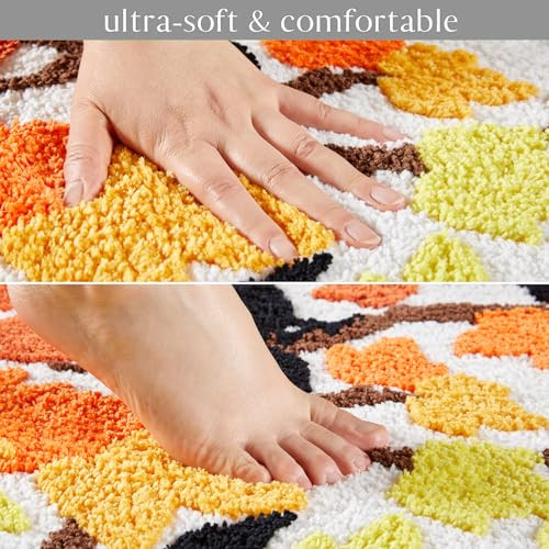 Fall Maple Leaves Bathroom Rugs 2x3 Fall Colored Autumn Small Throw Area Rugs - Picture 6 of 8