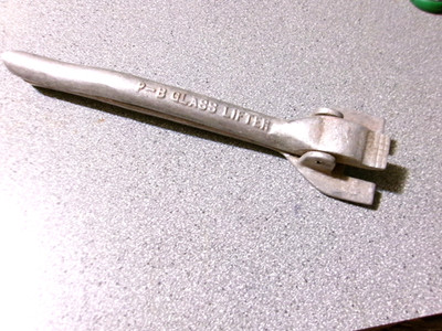 Vintage Tool P-B Glass Lifter Aluminum Patent Pending 10  Glassblowing Rdo