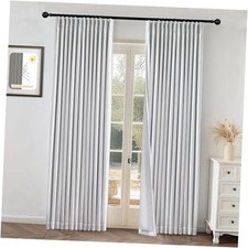 Pinch Pleated Curtains Blackout Linen Blended 40"W x 84"L Pack of 2 White