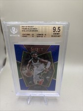 2021-22 Panini Select - Premier Level Jaylen Brown #162 Blue Disco Prizm /25