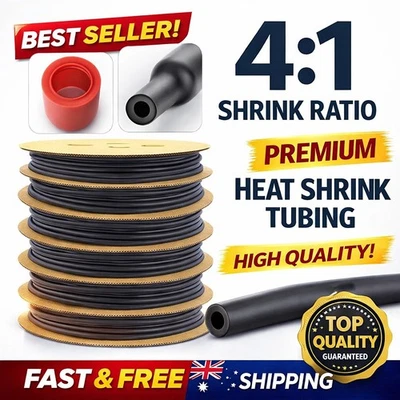 4:1 Marine Grade Heat Shrink Tube Dual Wall Heat Shrink Tubing Glue Wrap 3M 7M - image 1 of 4