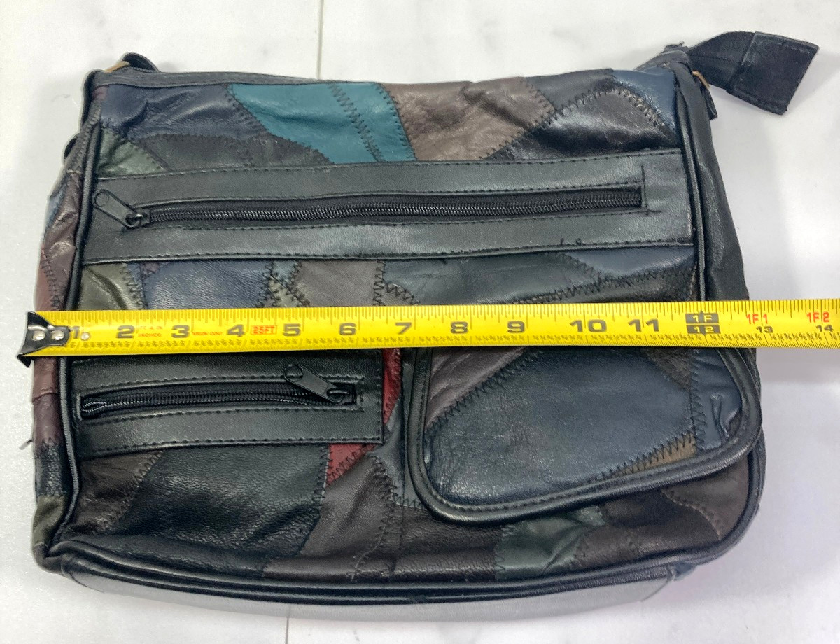 Woman's Dark Multicolor Patchwork Purse Crossbody… - image 11