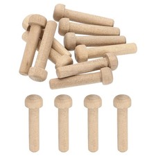 10 Pcs Wooden Axle Pegs, 1.18" Long Unfinished Wood Pegs Wooden Wheels