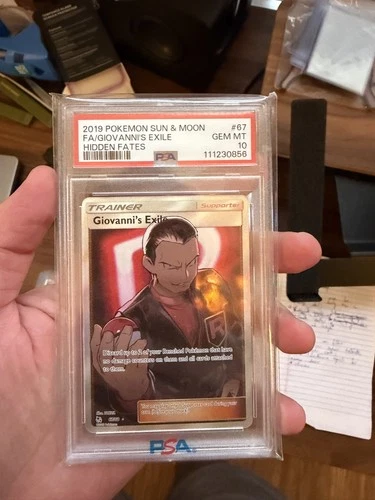 FA GIOVANNI'S EXILE HIDDEN FATES PSA 10 2019 POKEMON SUN MOON #67
