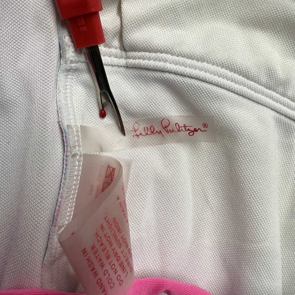 Traje de baño de una pieza Lilly Pulitzer Isle Lattice para mujer talla 4 rosa/azul floral Foto 3 de 4