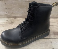 Dr. Martens Doc Youth Kids Side Zip Combat Boots Size 3 Black 1460J Single Shoe