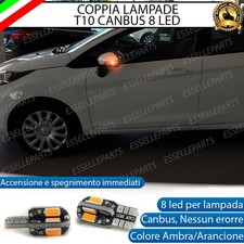 COPPIA LAMPADE FRECCE LED LATERALI FORD FIESTA VI 6 RESTYLING T10 CANBUS