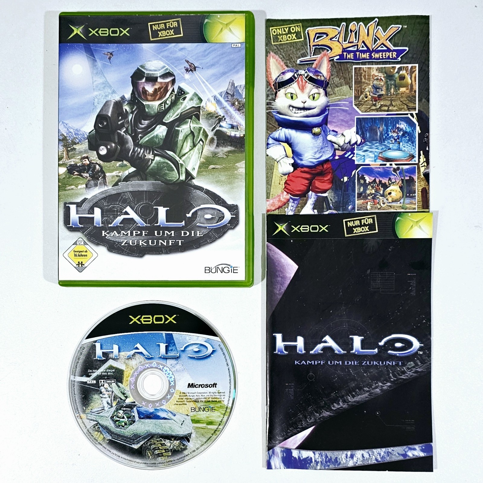 BUNGIE Microsoft XBOX science fiction first-person shooter HALO dt. PAL CIB A...