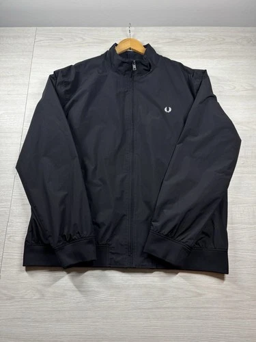 Fred Perry Men’s Brentham Jacket XXL Black Pre Owned Very Good Condition video thumbnail
