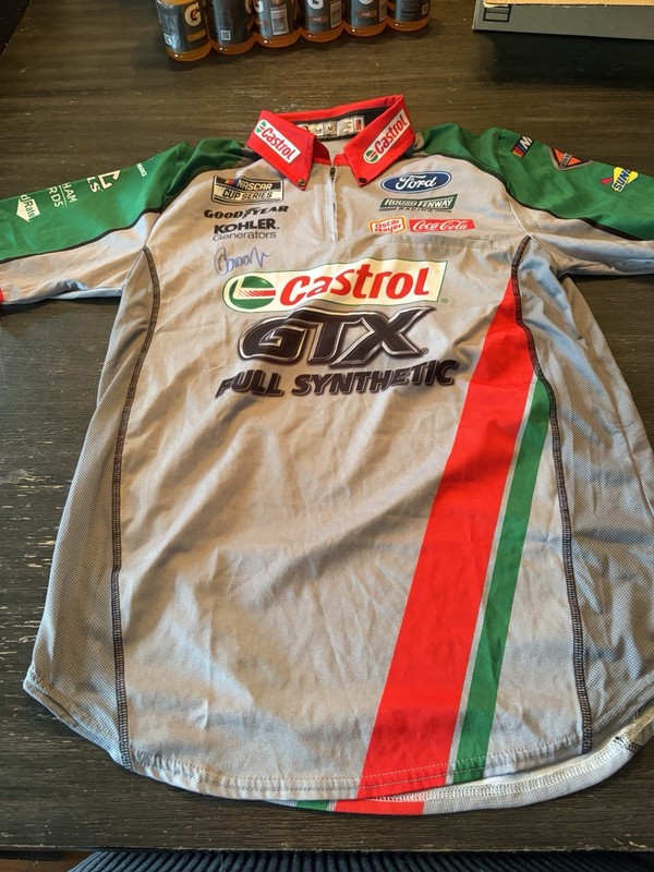 Brad Keselowski #6 Signed Castro GTX Crew Shirt Medium 