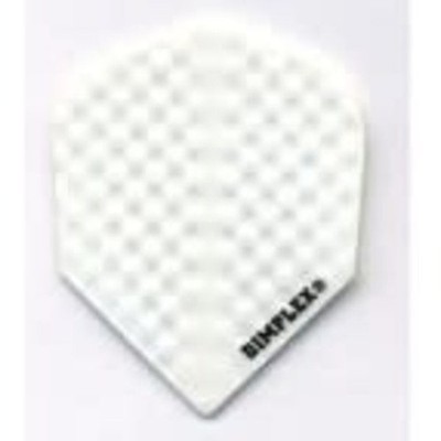 White Standard Dimplex Dart Flights 5 Sets
