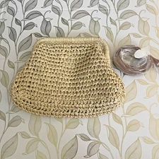 Mark And Graham ANTIGUA CROSSBODY CLUTCH Raffia NWOT MONO REMOVED