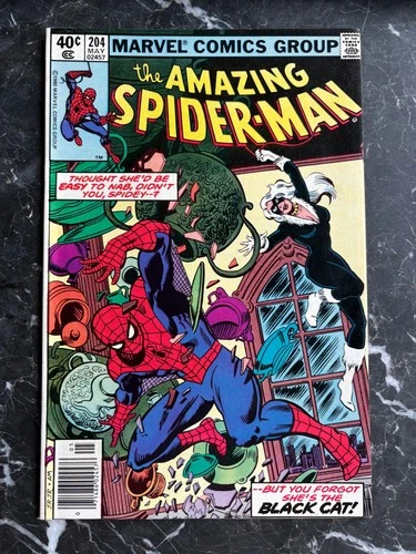 The Amazing Spider-Man #204 (1980) 3rd Black Cat APP VF+ 8.5